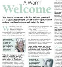 In the Press: Lori advises Hotel Business Magazine on front of house design