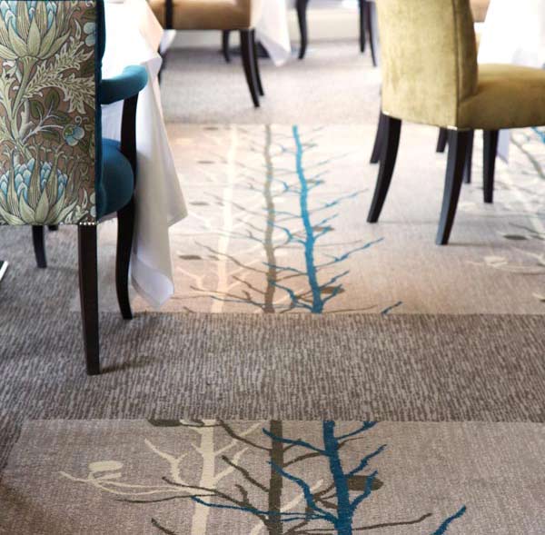 Park Grove design bespoke carpet for hotel restaurant