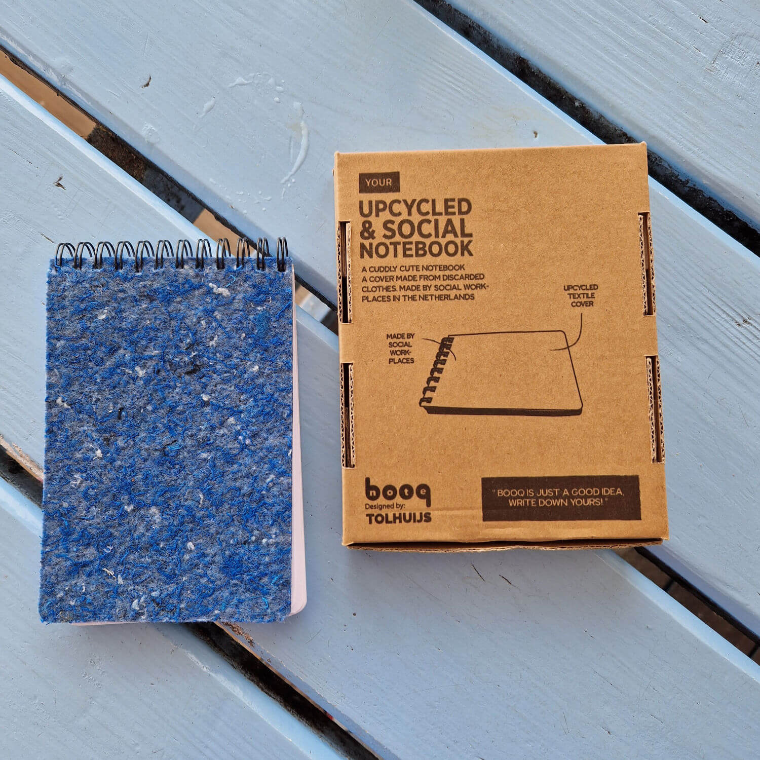 A6 Notebook with Recycled Felt Cover