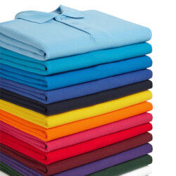 Stack of shirts in all colours