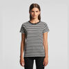 AS Colour Women's Maple Striped T-Shirt (black/white stripes)