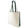 Canvas Shoppers with Colour Trim - Green