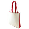 Canvas Shoppers with Colour Trim - Red