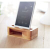 Caracol Bamboo Phone Stand (sample engraving on upper front right)