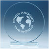 15cm Clear Glass Circle Award