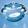 8cm Optical Crystal Clear Apple Paperweight