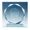 11.5cm Jade Glass Octagon Award