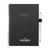 Stone Paper Notebook (black with sample branding)