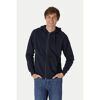 Neutral Tiger Cotton Zipped Hoodie (navy)