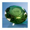 10 cm Optical Crystal Diamond Paperweight Green