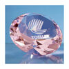 10 cm Optical Crystal Diamond Paperweight Pink