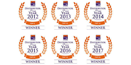 Navillus Print Gifts Distributor or the Year Awards 2012-2017