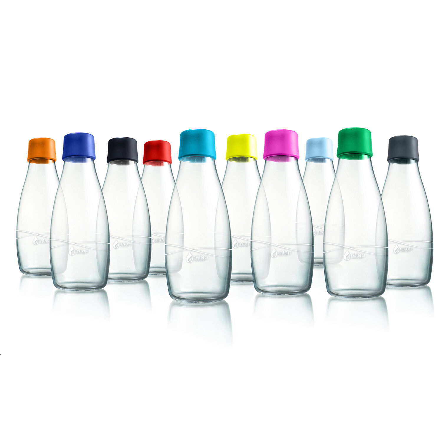 Refillable Glass Tap Water Bottles