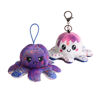 Reversible Octopus Plush Toy (showing loop or clip attachment)