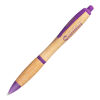 Shanghai Bamboo Ball Pen (purple trim with sample branding)