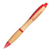 Shanghai Bamboo Ball Pen (red trim with sample branding)