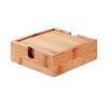 Square Bamboo Coaster Set with Holder