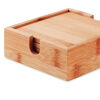 Square Bamboo Coaster Set with Holder