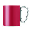  Steel Insulated Mug with Carabiner Handle  (red)