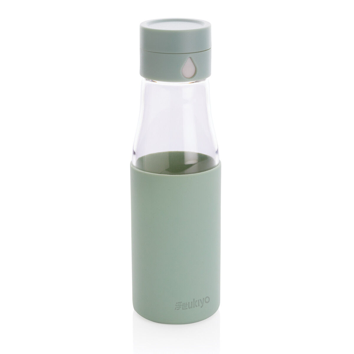 Ukiyo Glass Water Bottle with Hydration Tracker
