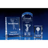 3D Crystal Glass Golf Awards