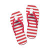 Printed Flip Flops - Red Stripes