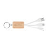 Bamboo Charging Cable with Keyring