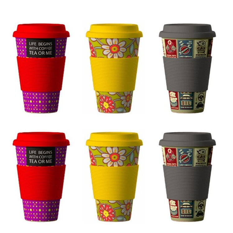 Bamboo Takeaway Cup with Full Colour Wrap Print