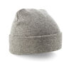 Beanie Hat with Cuff - Heather Grey