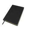 Casebound notebook with carbon fibre style cover in black