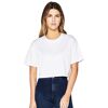 Ladies Earth Positive Cropped Loose Fit T-shirt - White