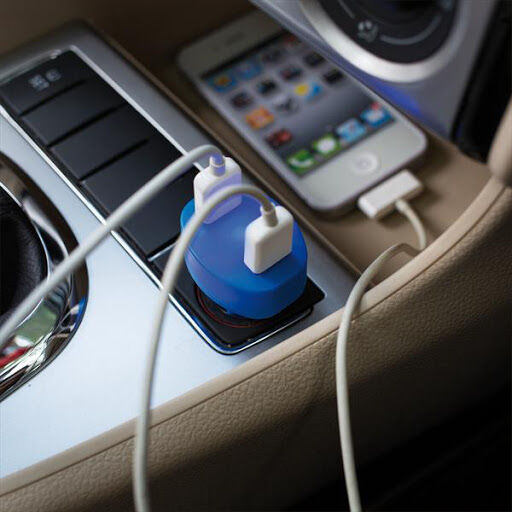 Double USB Car Charger for Branding
