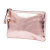 Faux leather purse with metallic finish