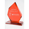 Flame Shaped Glass Awards Engraved 