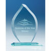 16 cm Jade Glass Flame Awards