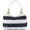 Large Striped Travel Bag with Rope Handles