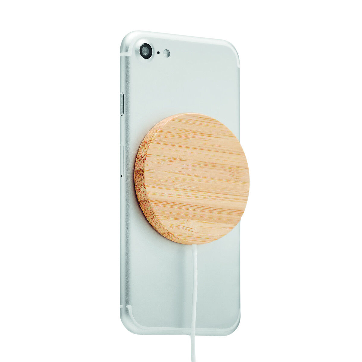 Magnetic bamboo wireless phone charger