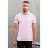 Mantis Tipped Polo Shirt in Pink & Navy