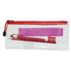 Transparent Pencil Case Sets - Red