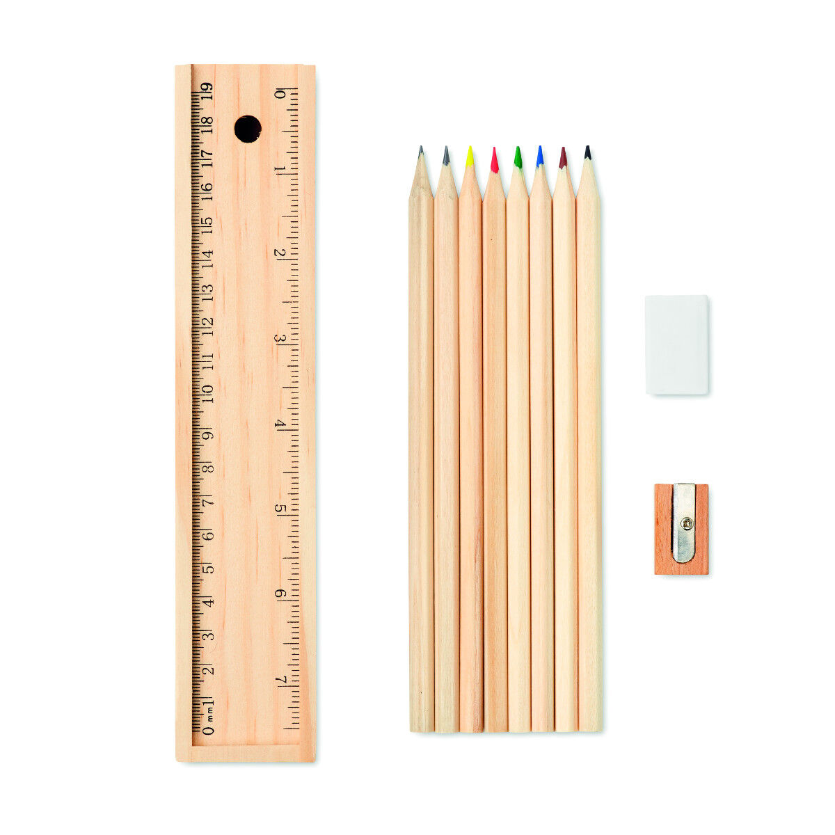 Pencil Set in a Wooden Box