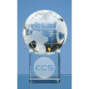 Optical Crystal Globe Award on Clear Base
