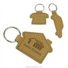 Leather Keyrings in Assorted Shapes - phone, car, house