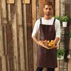 Artisan real leather cross back bib apron