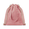 Recycled Cotton Drawstring Bag Pink