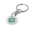Recycled Plastic rHIPS Trolley Coin Keyring (seaweed colour)