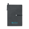 Recycled Tabbed Notebook & Pen Black