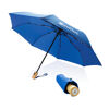 Recycled RPET Automatic Umbrella in blue with white print