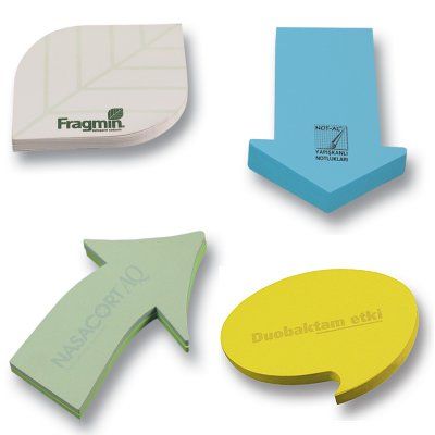 Branded Sticky Notepads in Assorted Shapes 