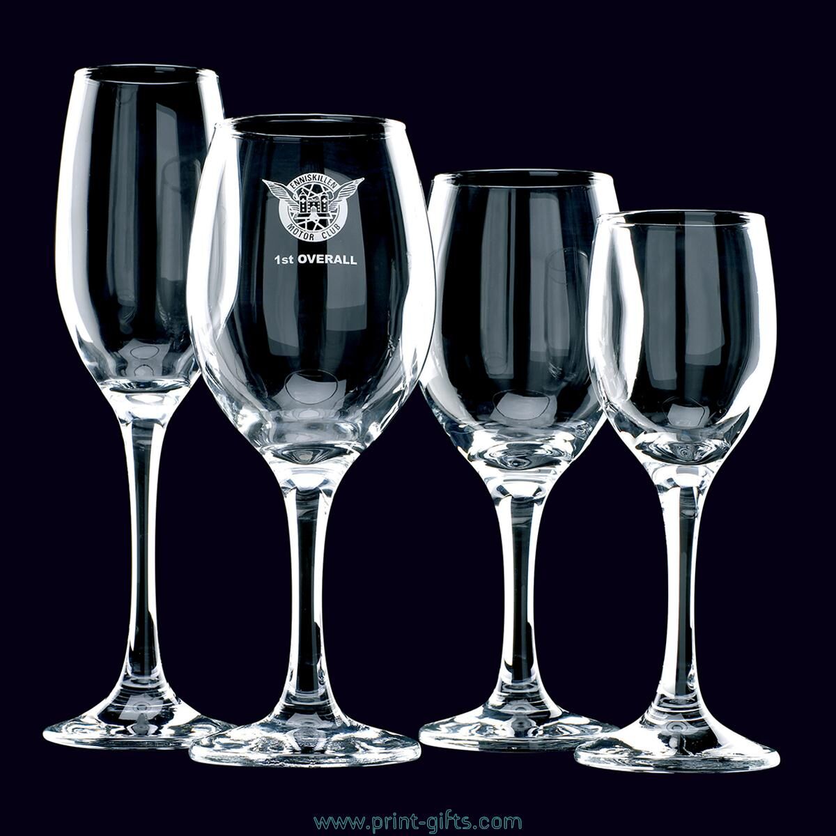 Classic Red Wine Glasses for Personalisation
