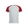 Clique Raglan T-shirt (Front - White / Red)